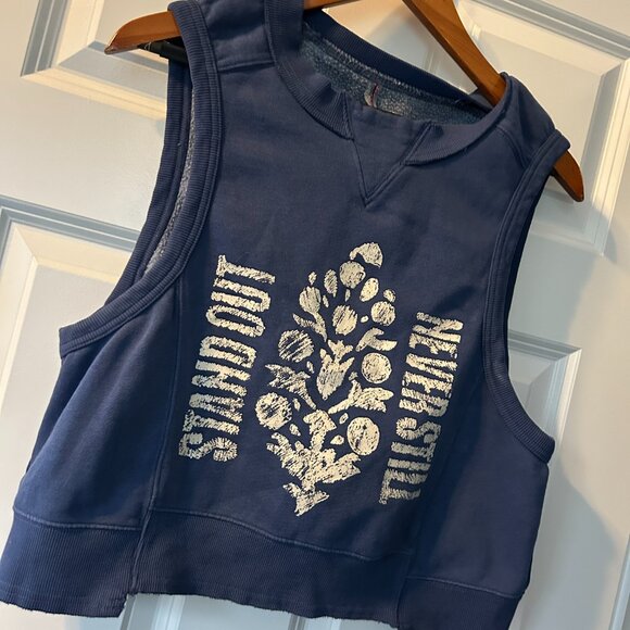 new FREE PEOPLE MOVEMENT intercept fleece tank popover top xs - Picture 2 of 2